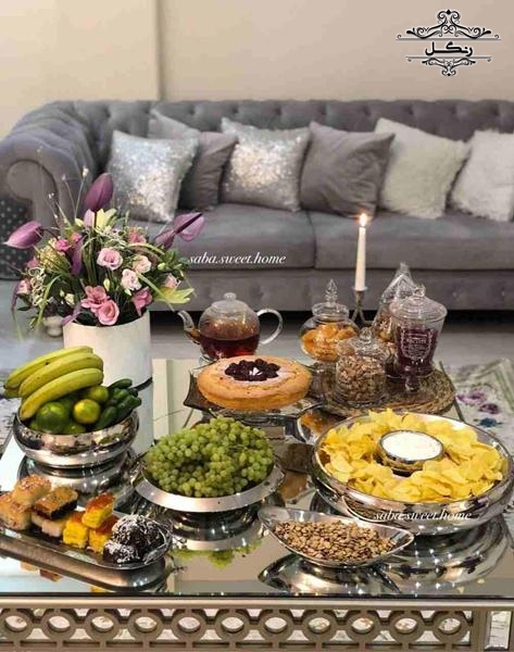 مدل چیدمان و دیزاین تزیین میز پذیرایی برای مهمانی و دورهمی