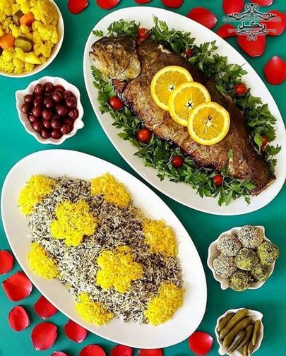 طرز تهیه سبزی پلو ماهی عید | تزیین دیزاین سبزی پلو ماهی