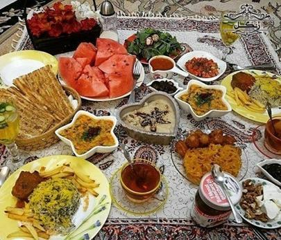 مدل تزیین سفره افطار ماه رمضان سفره افطاری جدید 98