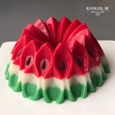 تزیین ژله شب یلدا انار هندوانه غذا شب چله